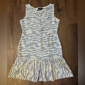 Ronni Nicole Blue & White Striped Peplum Dress | Sleeveless Casual Dress